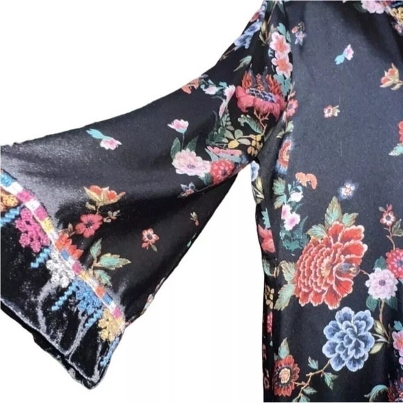 Johnny Was Velvet-Trim Floral Kimono/Jacket NWT (oversized) - Picture 11 of 14